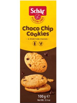 Schär Choco Chip Cookies 100g sušenky bez lepku s kousky čokolády