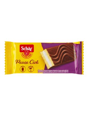 SCHÄR - Pausa Ciok - 1ks - Dortík plněný mléčným krémem, bez lepku 35g - obrázek SCHÄR - Pausa Ciok - 1ks - Dortík plněný mléčným krémem, bez lepku 35g - obrázek