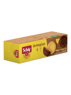 Schär Orangino 150g piškoty bez lepku máčené v čokoládě s pomerančovou náplní - obrázek