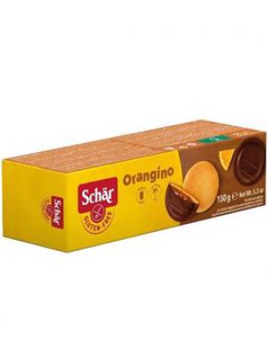 Schär Orangino 150g piškoty bez lepku máčené v čokoládě s pomerančovou náplní