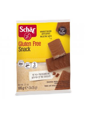 Schär Snack 3x35g oplatky bez lepku v mléčné čokoládě