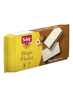 Schär Wafer Pocket 50g oplatky bez lepku s oříškovou nápní - obrázek
