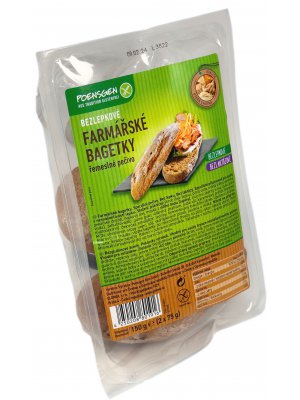 Poensgen Farmářské bagetky se lněnými semínky bez laktózy 2x75g bez lepku