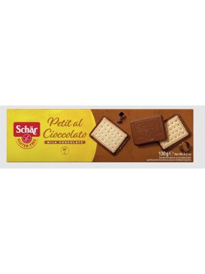 Schär Petit al cioccolato (Choco Butterkeks) 130g sušenky máslové bez lepku máčené v čokoládě - obrázek Schär Petit al cioccolato (Choco Butterkeks) 130g sušenky máslové bez lepku máčené v čokoládě - obrázek