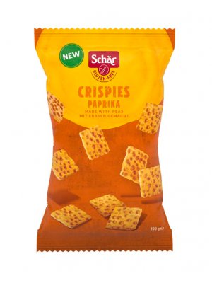 Schär Crispies Paprika 100g  - křupavé hrachové chipsy bez lepku (expirace 16.2.2025)