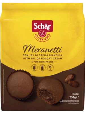 Schär Meranetti 200g (4ks) balení XL sladké čokoládové muffiny pečivo bez lepku (exp. 13.5.2025)