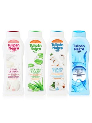 Tulipán Negro bílé sprchové gely 4x650 ml