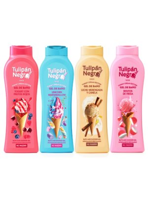 Tulipán Negro zmrzlinové sprchové gely 4x650 ml