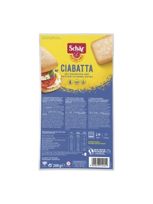 SCHÄR - Ciabatta classic, bez lepku, 200g (4x50g) - obrázek