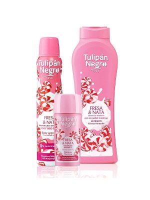 Tulipán Negro sada tělové kosmetiky KISS 3 ks