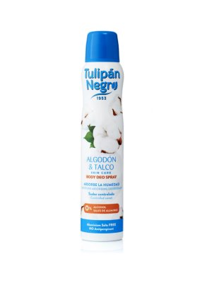 Tulipán Negro tělový deodorant Algodón y Talco sprej 200 ml