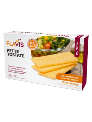 FLAVIS FETTE TOSTATE 205g suchý chléb nízkobílkovinný a bez lepku