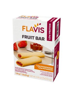 FLAVIS FRUIT BAR 125 g sušenky nízkobílkovinné a bez lepku