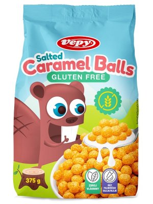 VEPY - Snídaňové kuličky slaný karamel, bez lepku, 375g