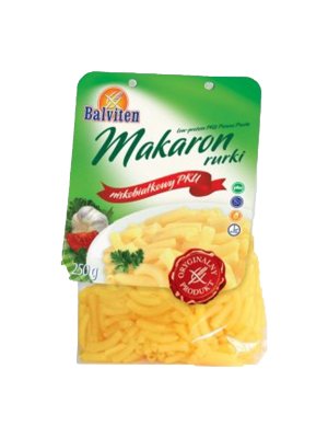 BALVITEN - Těstoviny PKU - Trubičky, nízkobílkovinné, bez lepku, 250g BALVITEN - Těstoviny PKU - Trubičky, nízkobílkovinné, bez lepku, 250g