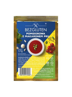 BEZGLUTEN - Polévka PKU - rajčatová s nudlemi, nízkobílkovinná PKU, 17g
