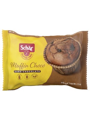 SCHÄR - Muffin Choco, sladký kakaový muffin, bez lepku, 65g - obrázek