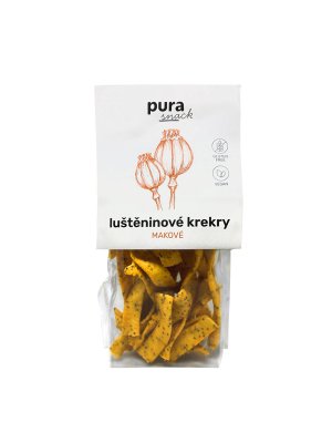PuraSnack – makové krekry, bez lepku, 65g