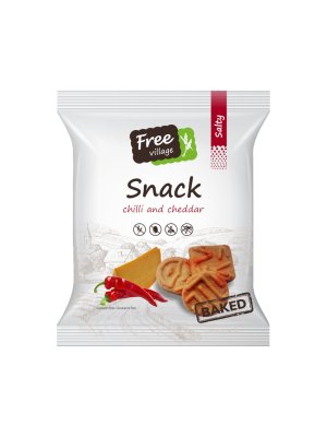 Free Village - Snack chilli a čedar, bez lepku, 100g