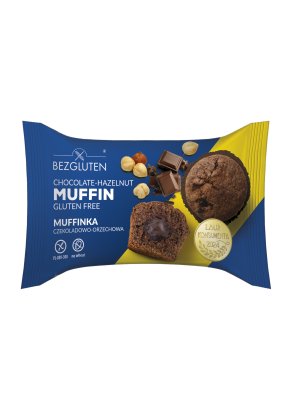BEZGLUTEN - Muffin "ČOKOLÁDA", čokoládovo-oříškový, bez lepku, 60g