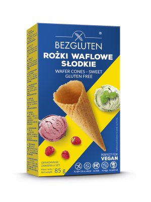 BEZGLUTEN - Kornouty na zmrzlinu - SLADKÉ - bez lepku (6ks), 85g
