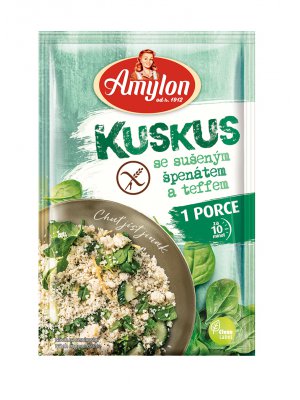 Amylon Kuskus se špenátem a teffem 60g bez lepku