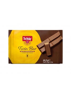 Schär Twin bar 64,5g (3x2) oplatky v mléčné čokoládě bez lepku