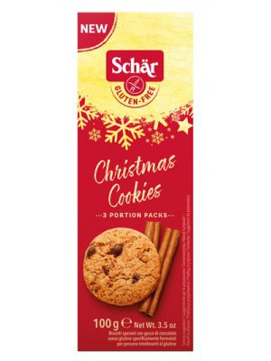 Schär Christmas Cookies 100g vánoční sušenky s kousky čokolády bez lepku