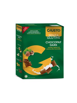 Giusto Chocopaf dark 300g polštářky plněné krémem (lískové oříšky 10%) bez lepku