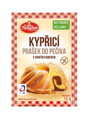 Amylon Prášek kypřicí do pečiva s vinným kamenem 12g bez lepku